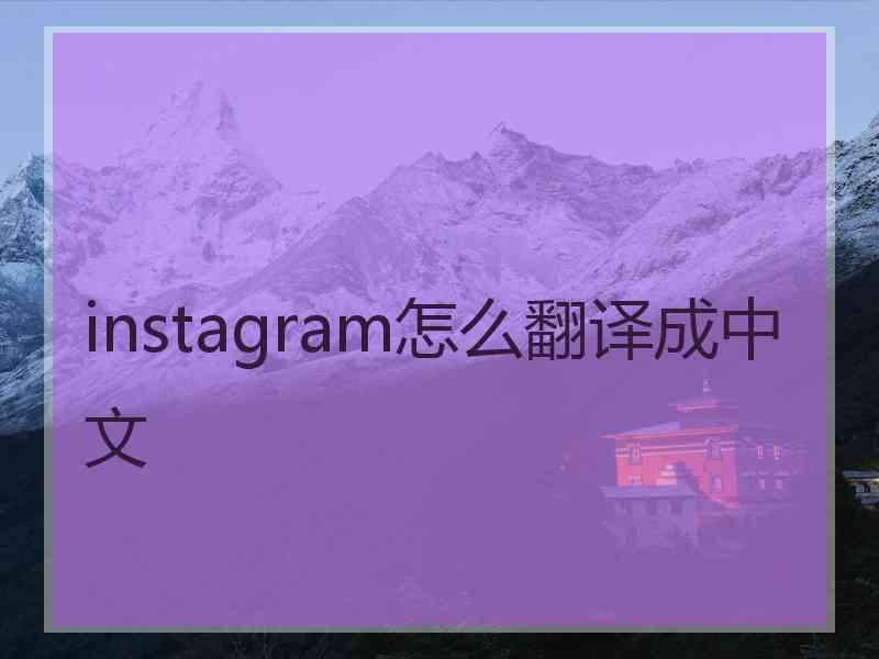 instagram怎么翻译成中文